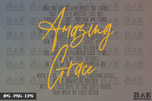 Christian Amazing Grace Scripture Graphics & T-Shirt Designs