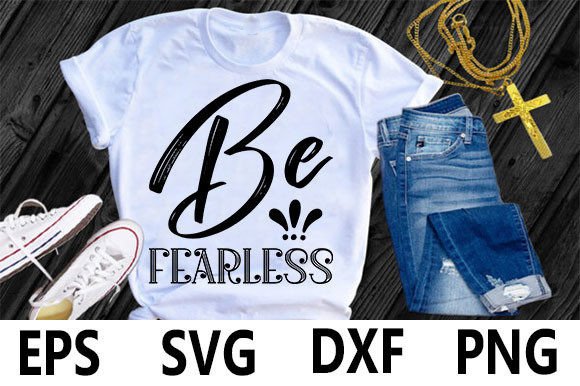 Christian T-shirt Design, Be Fearless: A Bold Graphic for Content Creators