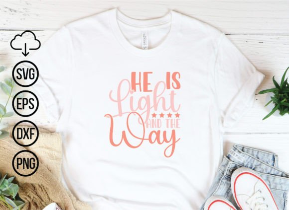 He is Light and the Way, Jesus SVG Bundle – A Faith-Inspired Graphic for Versatile T-Shirt and Design Projects