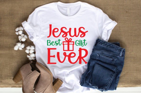 JESUS BEST GIFT EVER T-Shirt Design: A Bold Graphic for Faith-Focused Content