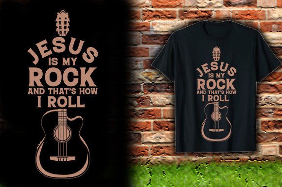 JESUS-is-MY-ROCK Graphics for T-Shirt Designs
