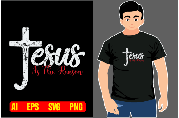 Jesus is the Reason: A Christmas Sublimation Design for Real Embroidery Use