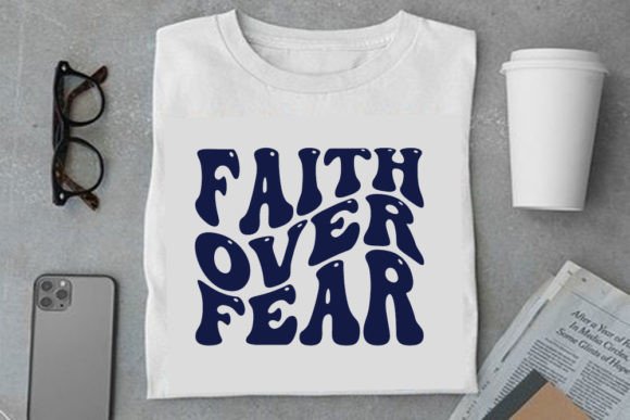 Retro Christian Design: Faith over Fear Graphics