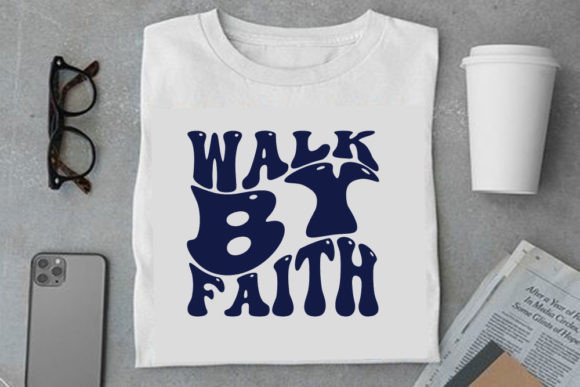 Retro Christian Design, Walk by Faith Graphics