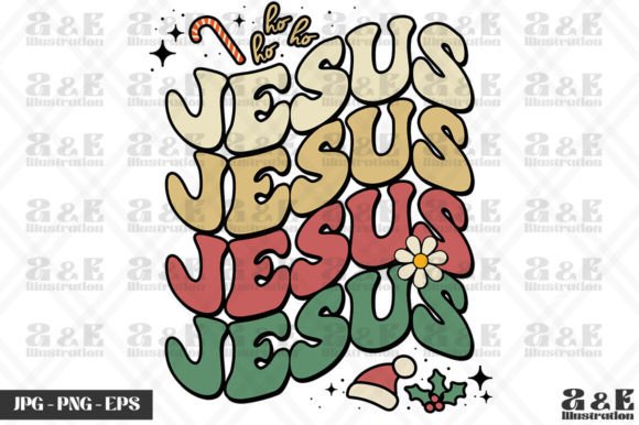 Retro Jesus Christian Christmas Graphics & T-Shirt Designs