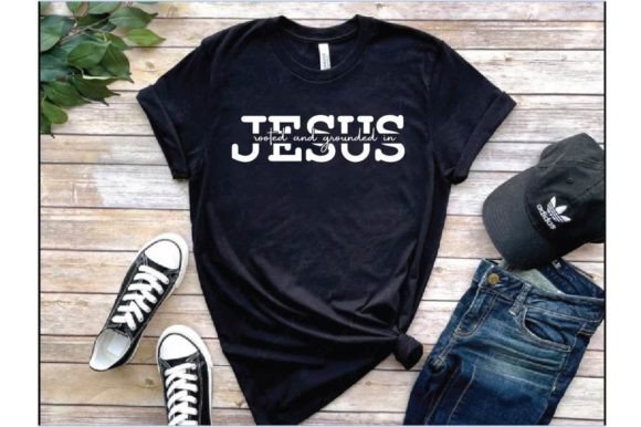 Rooted and Grounded in Jesus T-Shirt Design – A Faith-Inspired Graphic for Christian Branding